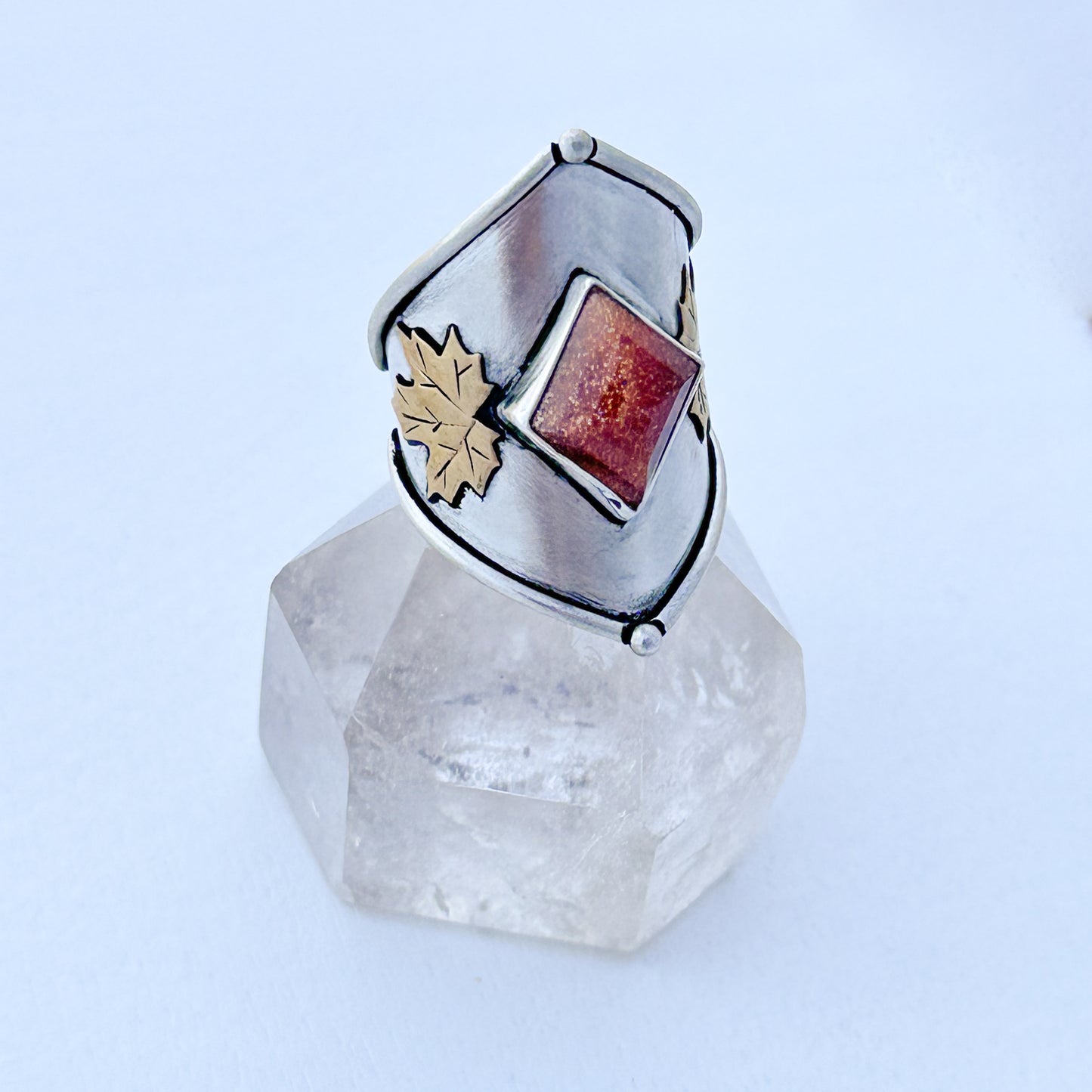 Autumn Guardian Shield Ring - Size 7.5