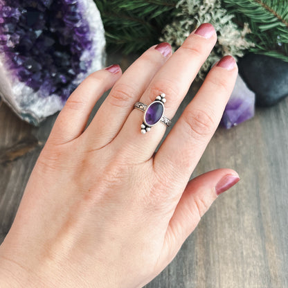 Belladonna Ring with Amethyst - Size 7.25