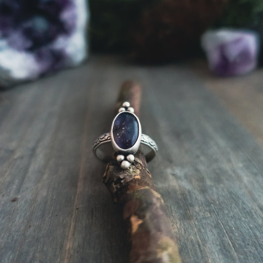 Belladonna Ring with Iolite - Size 9
