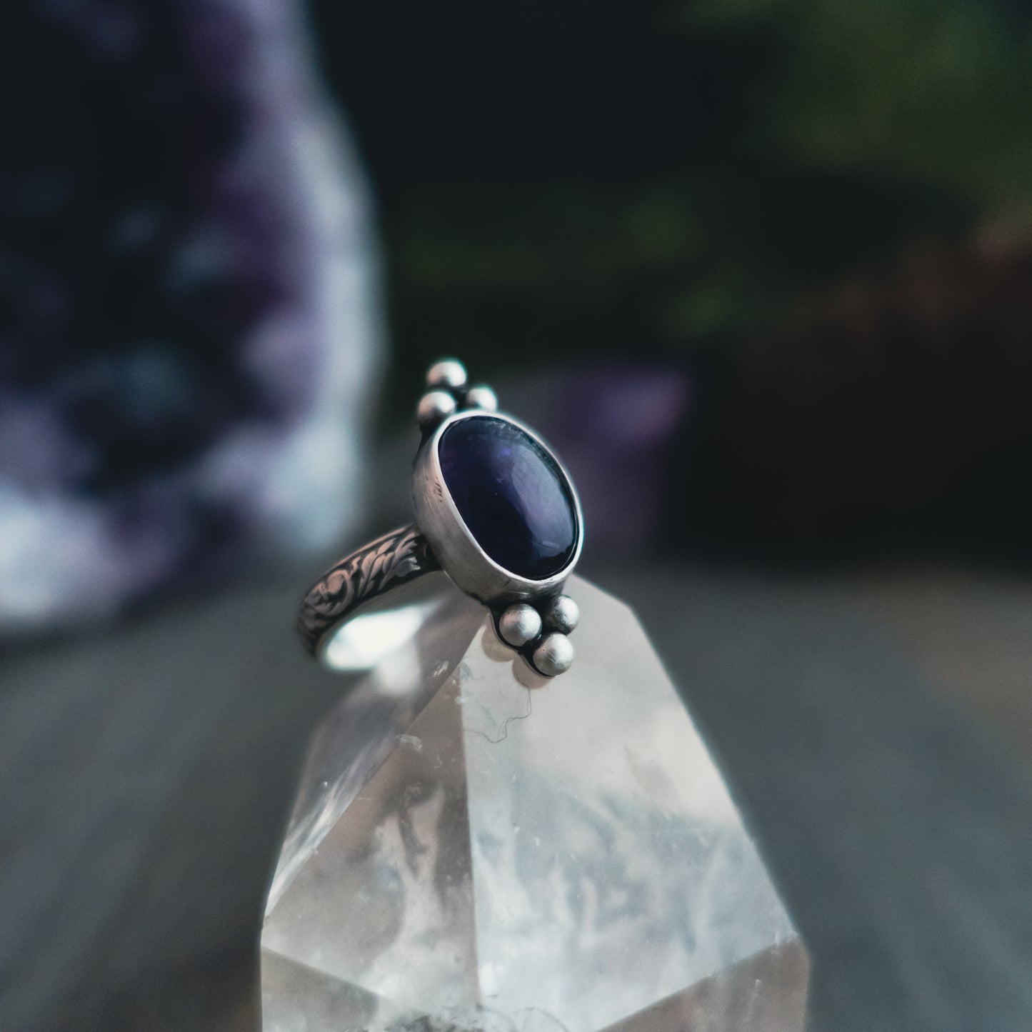 Belladonna Ring with Iolite - Size 6