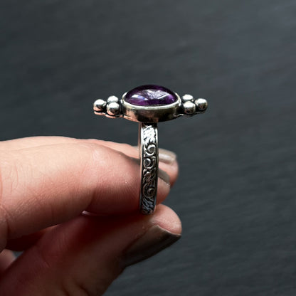 Belladonna Ring with Amethyst - Size 10.5
