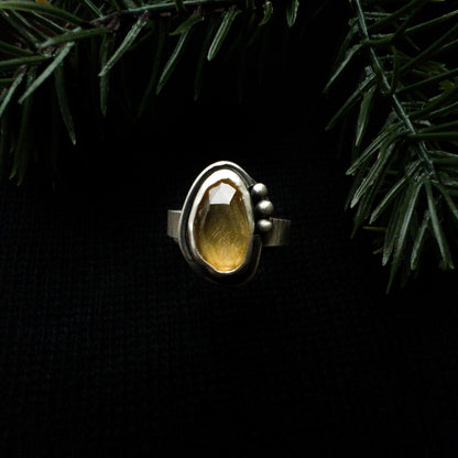 Autumn Aspen Ring with Citrine Size 7.25